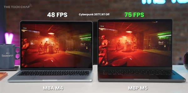 苹果M5游戏性能飞跃！《赛博朋克2077》帧率比M4高290%