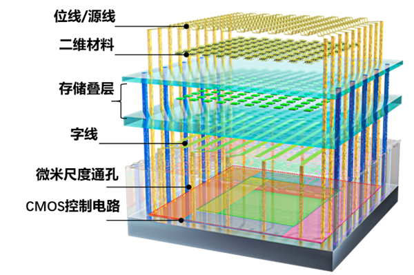 World's First! Fudan University Team Successfully Develops a Two-Dimensional-Silicon Hybrid Architecture Flash Memory Chip