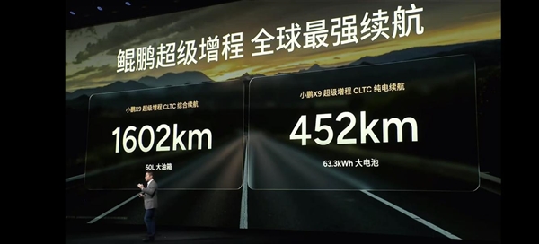 小鹏X9综合续航超1600公里！何小鹏详解10年纯电为何做增程