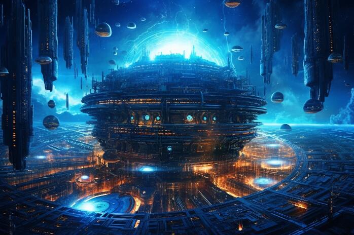 Metaverse， Sci-fi， Cyberpunk， Painting (1) Large Model