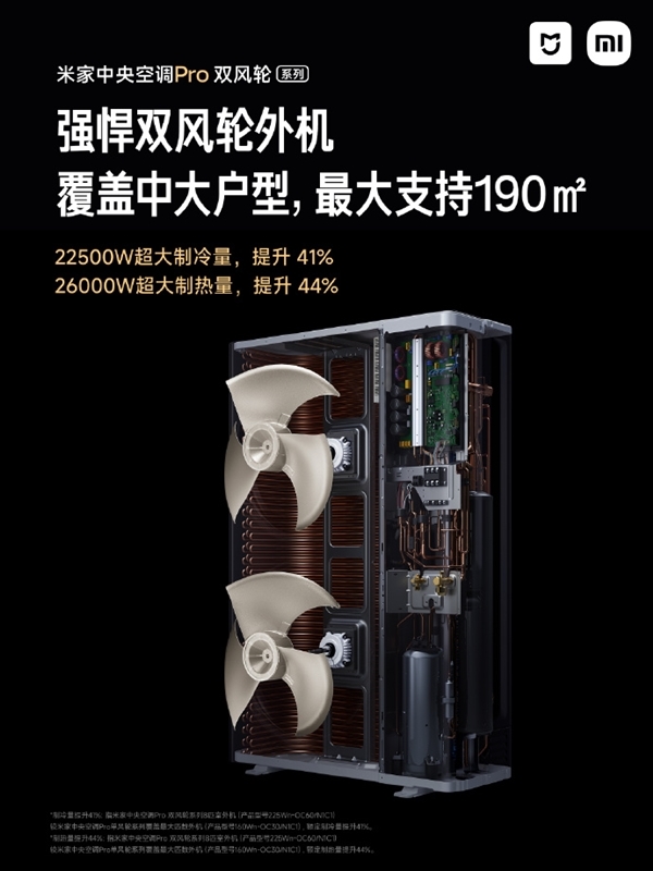 小米首款自产中央空调！米家中央空调Pro双风轮系列今晚发布