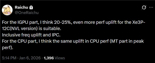 给AMD点颜色看看 Intel下代桌面Nova Lake核显性能再提升25%