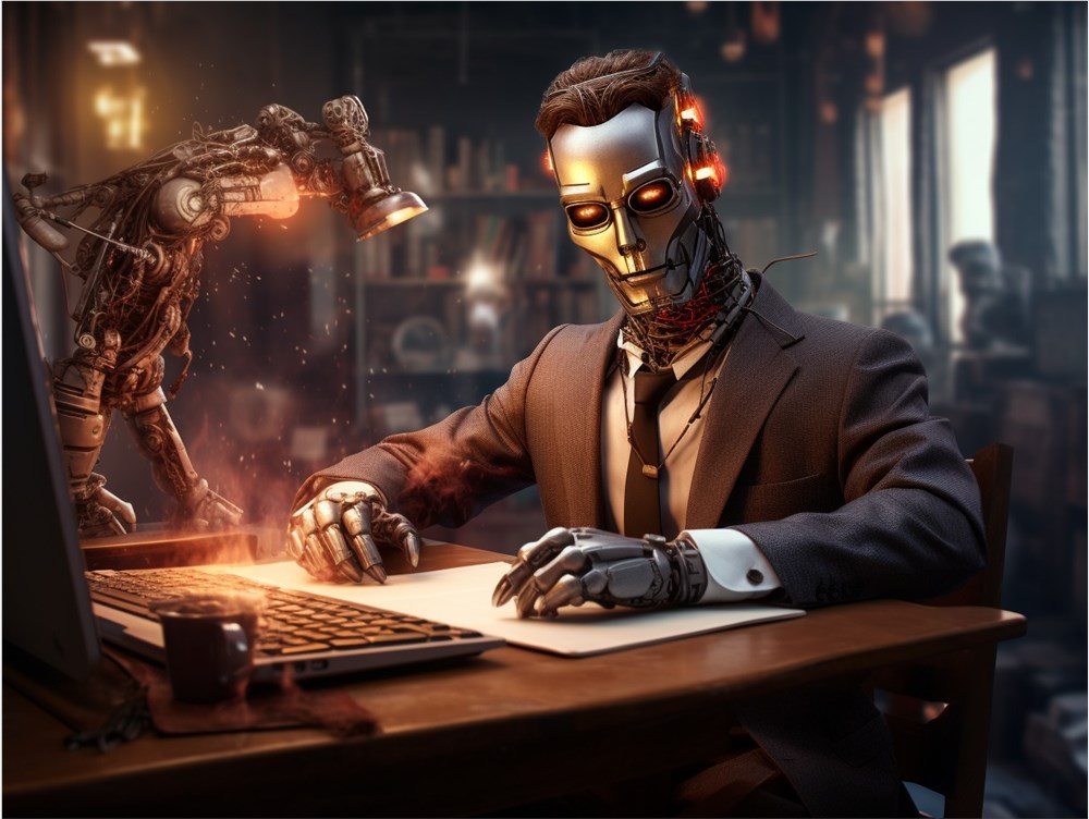 AI writing robot writing