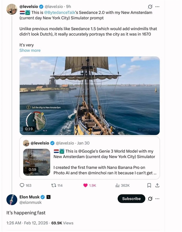 地表最强视频生成工具！Seedance 2.0征服全世界 罗永浩：电影只需要导演一个人了