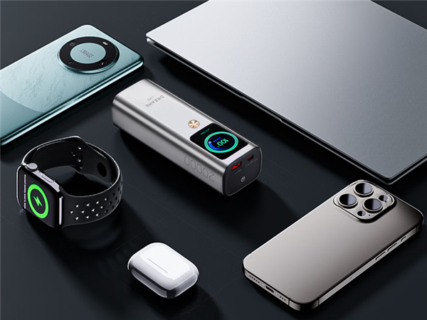 399元 追觅推出自带线165W带屏移动电源：2C+1A