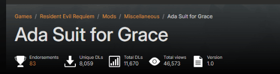 格蕾丝身着艾达王经典服装，为《生化危机9》增添新风采