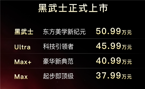配华为896线激光雷达 岚图全尺寸SUV泰山黑武士上市：50.99万