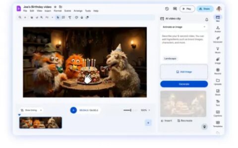 Google Vids 集成 Veo3.1 模型，支持文本提示引导 AI 虚拟角色互动