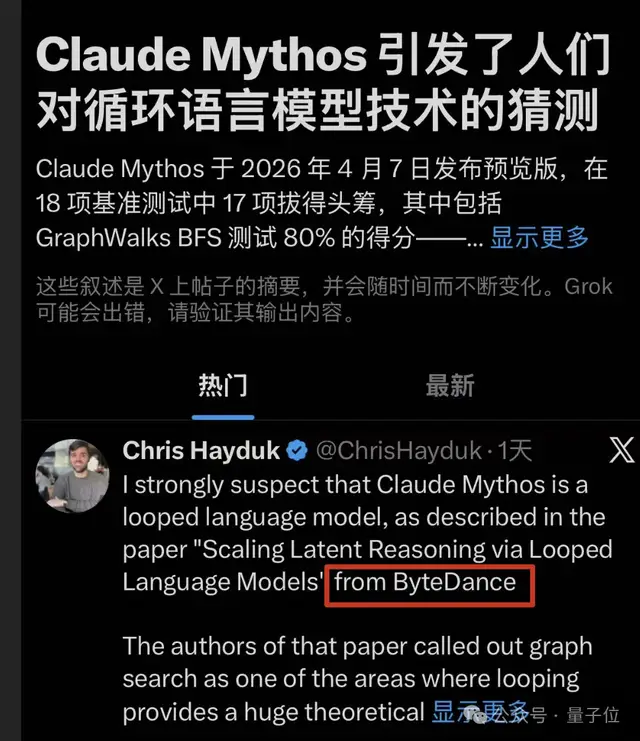 Claude 未发布模型 Mythos 被疑采用字节 Seed 技术，强到不敢公开 – AI快讯网