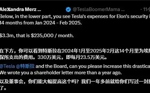 世界首富的安全有多贵！马斯克2025年特斯拉安保费480万美元：20名保镖护身