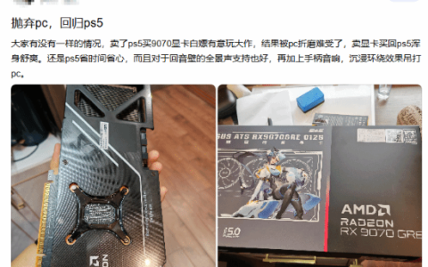 吧友卖掉高端显卡换PS5，真相引发玩家共鸣