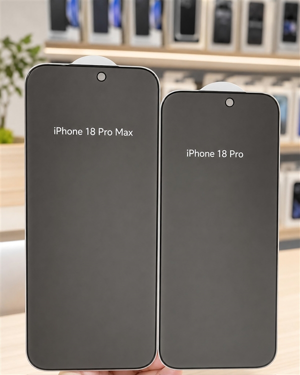苹果史上颜值巅峰！iPhone 18 Pro/Pro Max贴膜出炉：边框更窄