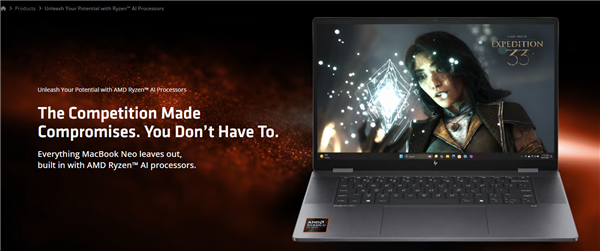 Windows与macOS之争再起！AMD公开放话：苹果笔记本给不了你的，我们都能给