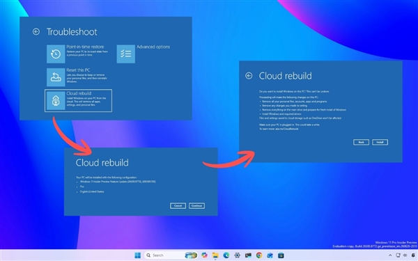 Win11史诗级优化：云端重建、设置备份