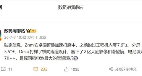 荣耀首发骁龙8E6 Pro进军折叠屏