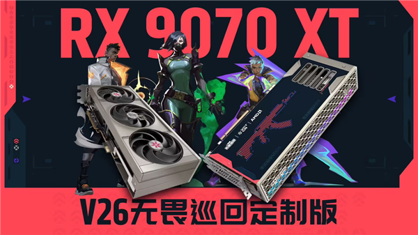 蓝宝石RX 9070 XT无畏契约定制卡背板换枪械皮肤