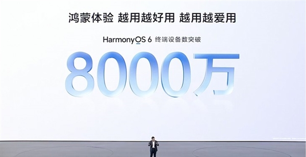 鸿蒙6终端突破8000万，9月将有大升级
