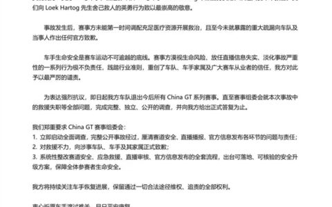 FIST车队不满救援退出China GT上海站起火事故