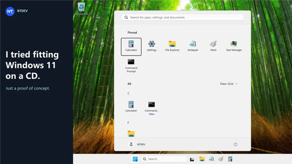 Windows 11精简至699MB，光盘安装，实测进桌面