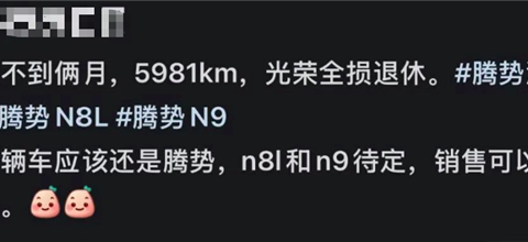 腾势N8L遭货车侧面撞击，车身稳固车主无恙